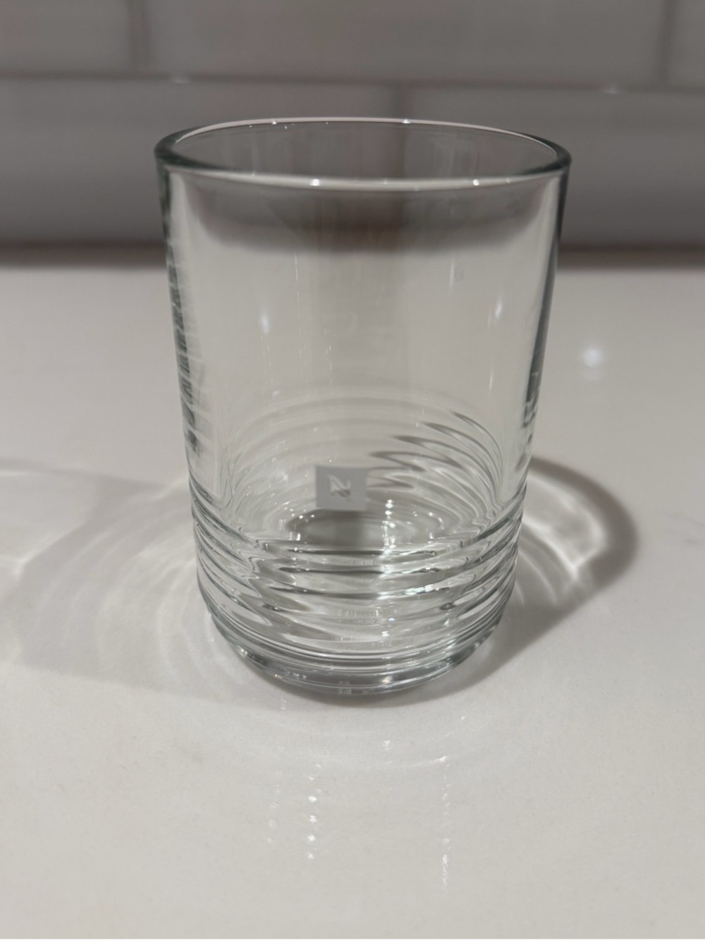 Nespresso Barista Recipe Glass Small Clear Ribbed Coffee Espresso Cup